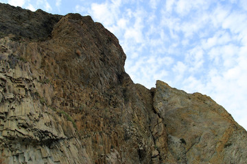 Landscape view of the unique Crimean mountains