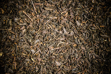 Background from dried tea leaves 