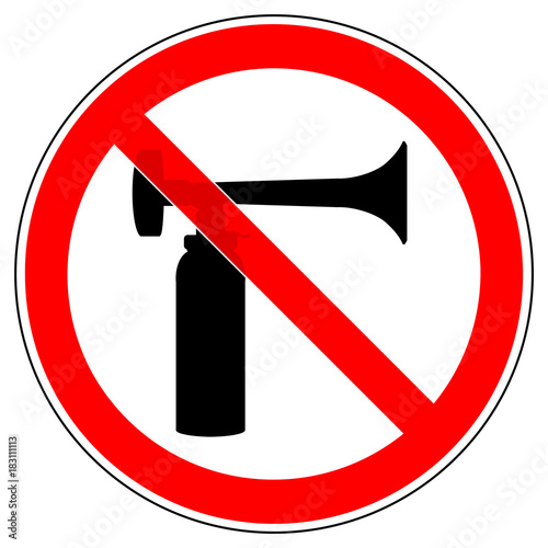 "srr283 SignRoundRed german Verbotszeichen Gashorn / Gashörner