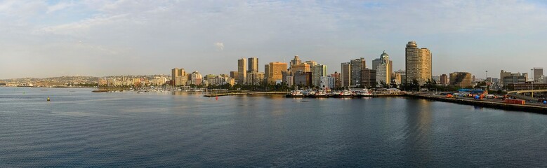 Fototapeta na wymiar Durban sea port at day time view from sea