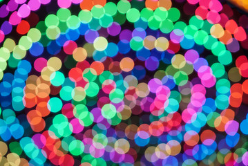 Colorful color light blur bokeh background out of focus