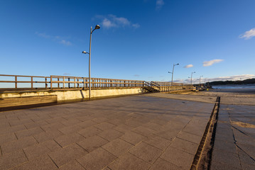 Seaside promenade in Darlowko. Northern Poland.