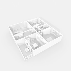 3d rendering of furnished home apartment 2565