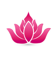 Pink lotus leaf icon