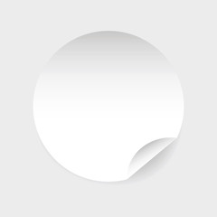 Empty round sticker label