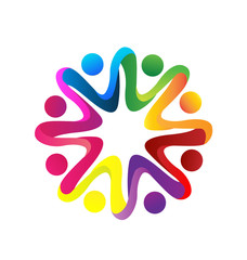 Teamwork people united for change icon