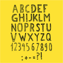 Alfabet ręcznie rysowany - szkic - 183113335