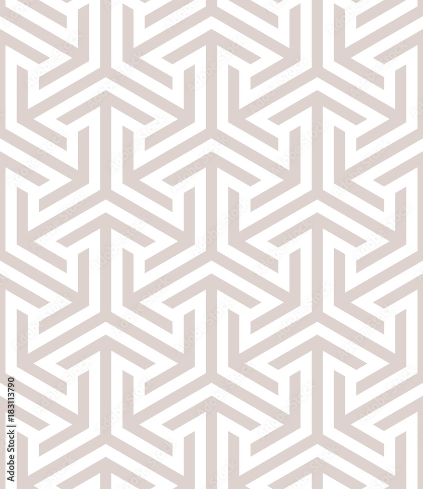 Wall mural vector seamless texture. modern geometric background. monochrome repeating pattern with hexagonal ti