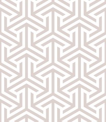 Vector seamless texture. Modern geometric background. Monochrome repeating pattern with hexagonal tiles.