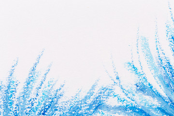 crayons blue frame