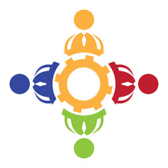 Abstract teamwork icon