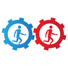 Obraz premium Abstract teamwork icon