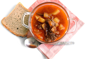 Hungarian goulash soup