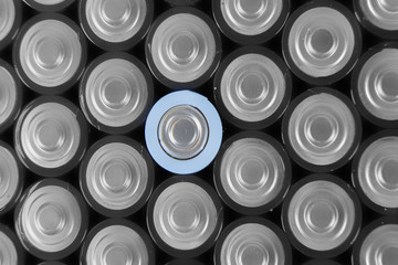 Composition with alkaline batteries