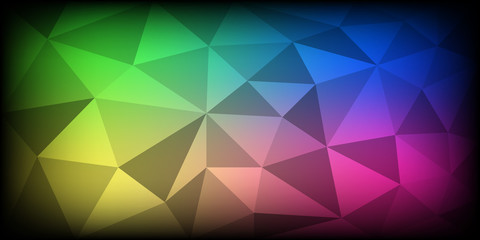 Obraz premium Multicolor polygonal illustration, which consist of triangles. Geometric background in Origami style with gradient. Triangular design for your business. Rainbow, spectrum image. Vector eps 10.