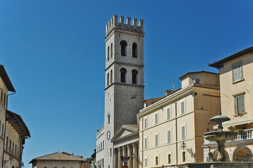 Fototapeta na wymiar Assisi, piazza del Comune