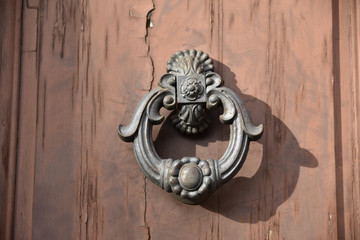 Poignée de porte en fer forgé