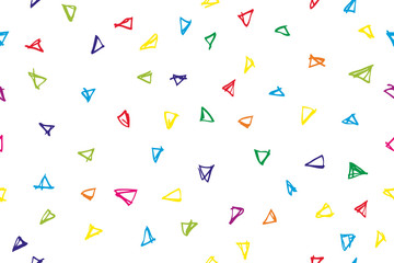 Seamless Background - Childish color Triangle Curl for background, backdrop, Cover, wrapping paper or other  