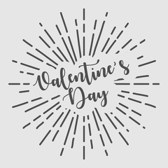 Obraz premium Valentines day retro vintage vector typography text design