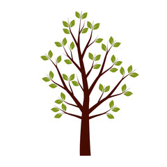 Spring Tree. Vector Illustration.