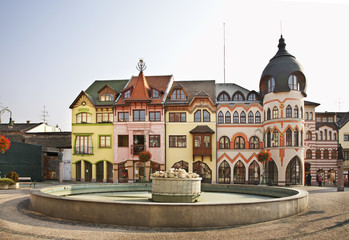 Europe Square in Komarno. Slovakia