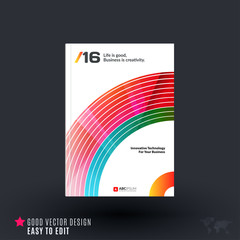 Design of business vector template, brochure