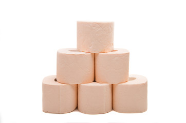 roll of toilet paper isolated