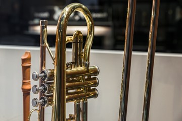 Close up image of a trumpet
