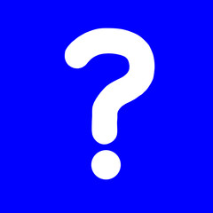 Symbol white question mark