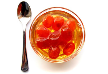 Kumquat preserves in the socket