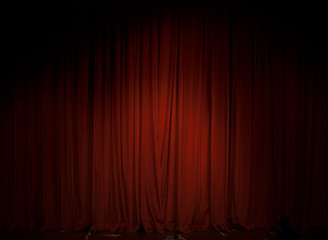  Red Curtain in the theater
