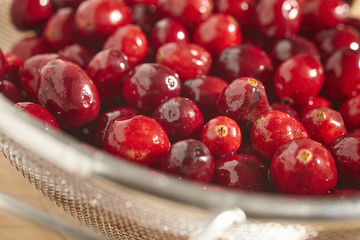 fresh cranberries, ready for cooking