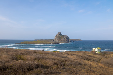 Sharks Cove (Enseada dos Tubarões) and Secondary Islands view - Fernando de Noronha, Pernambuco,...