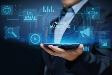 Video Marketing Advertising Businesss Internet Network Technology Concept