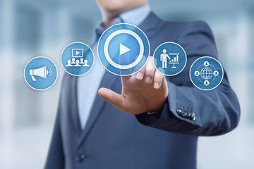 Video Marketing Advertising Businesss Internet Network Technology Concept