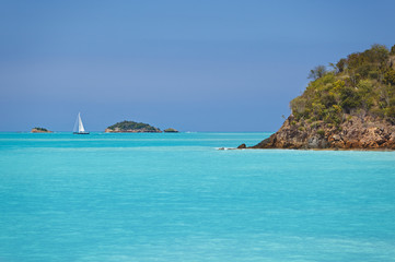 Sailboat With Little Islands, Antigua