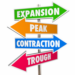 Business Phases Lifecycle Expansion Contraction Signs 3d Illustration