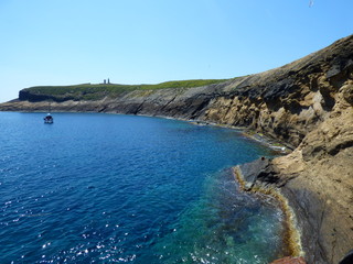 Columbretes. Reserva marina de las Islas Columbretes a 50 km de Castellon (España)