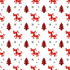 Obraz premium seamless dog pattern vector illustration