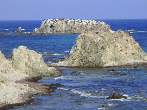 Isla de Tabarca en Santa Pola, isla del mar Mediterráneo  a unos 22 km de Alicante (Comunidad Valenciana, España)