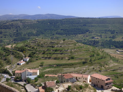 Paisaje y naturaleza en Morella. Pueblo con encanto de Castellon ( Comunidad Valenciana, España)