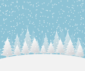 Obraz premium Christmas Greeting Card with Christmas tree. Vector illustration