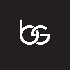 Initial lowercase letter bs, overlapping circle interlock logo, white color on black background