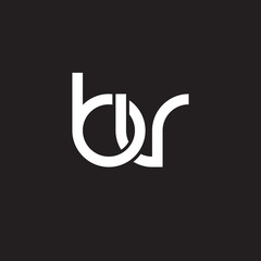 Initial lowercase letter bv, overlapping circle interlock logo, white color on black background