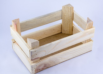 Empty wooden fruit crate