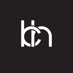 Initial lowercase letter kh, overlapping circle interlock logo, white color on black background