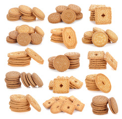 pastry cookies isolated on white background