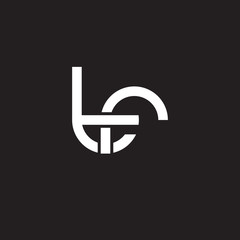 Initial lowercase letter tr, overlapping circle interlock logo, white color on black background