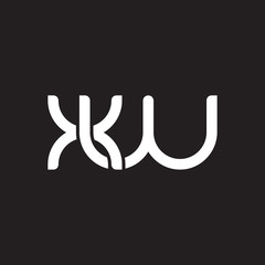 Obraz premium Initial lowercase letter xw, overlapping circle interlock logo, white color on black background