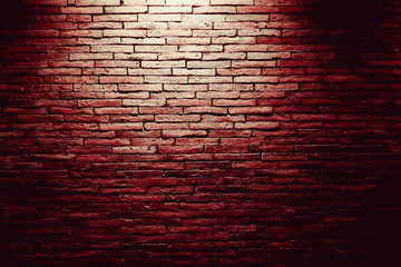 brick wall with light for abstract background